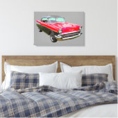 1957 Chevrolet Bel Air Classic Car Leinwanddruck (Insitu (Schlafzimmer))