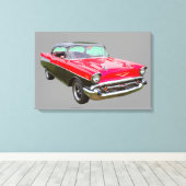 1957 Chevrolet Bel Air Classic Car Leinwanddruck (Insitu (Holzboden))