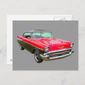 1957 Chevrolet Bel Air Classic Car Postkarte (Vorne/Hinten)