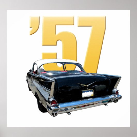 1957 Chevrolet Bel Aire Rear View Poster (Vorne)