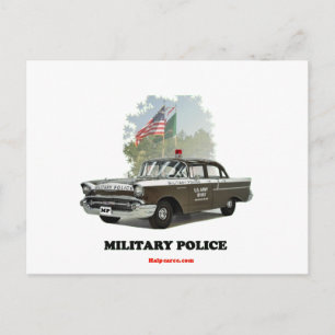 1957_ Chevrolet_Military_Police Postkarte