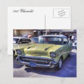 1957 CHEVROLET POSTKARTE (Vorne/Hinten)