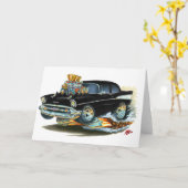 1957 Chevy 150-210 Black Car Karte (Gelbe Blume)