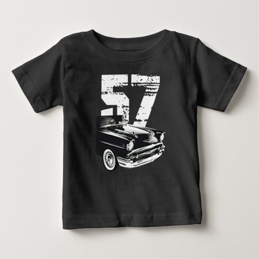1957 Chevy Bel Air Front Side View Silhouette Baby T-shirt (Vorderseite)