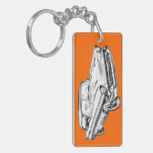 1957 Chevy Bel Air Illustration Schlüsselanhänger (Vorderseite links)