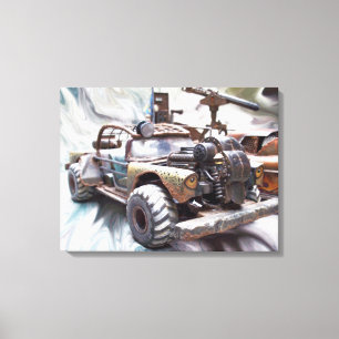 1957 Chevy Bel Air, klassisches Apocalptic Leinwanddruck
