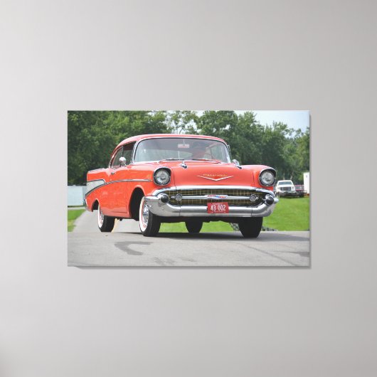 1957 Chevy Bel-Air-Leinwand Leinwanddruck (Vorderseite)
