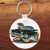 1957 Chevy Belair Black Car Schlüsselanhänger (Vorderseite)