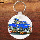 1957 Chevy Belair Blue Car Schlüsselanhänger (Vorderseite)