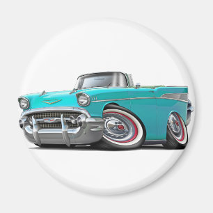 1957 Chevy Belair Türkis Convertible Magnet