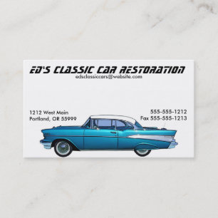 1957 Chevy Chevrolet Bel Air Classic Auto Wagen Visitenkarte
