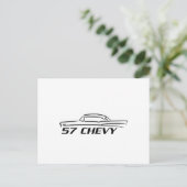 1957 Chevy Hard Top Typ Postkarte (Stehend Vorderseite)