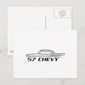 1957 Chevy Hard Top Typ Postkarte (Vorne/Hinten)