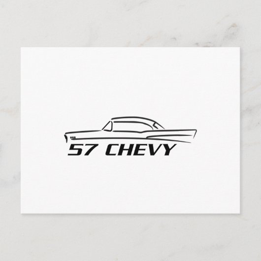 1957 Chevy Hard Top Type Postkarte (Vorderseite)
