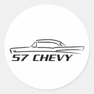 1957 Chevy Hardtop-Modell Runder Aufkleber