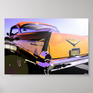 1957 Chevy "Sunny Days" Orange Poster