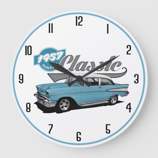 1957 Classic Große Wanduhr (Vorderseite)
