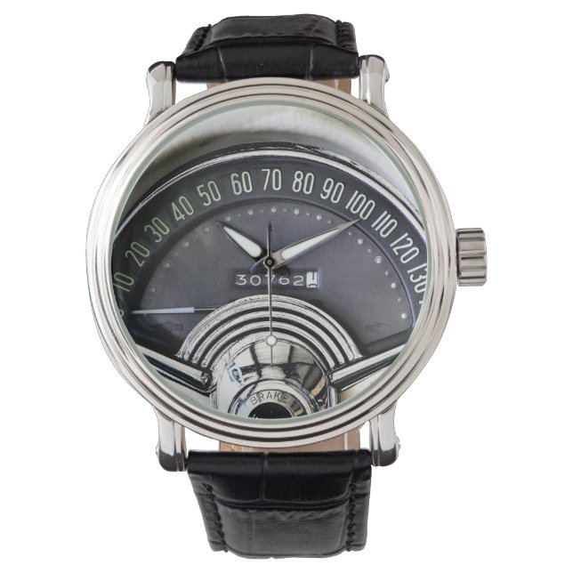 1957 Classic Sports Car Speedometer Armbanduhr (Vorderseite)