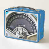 1957 Classic Sports Car Speedometer Metall Brotdose (Vorderseite)