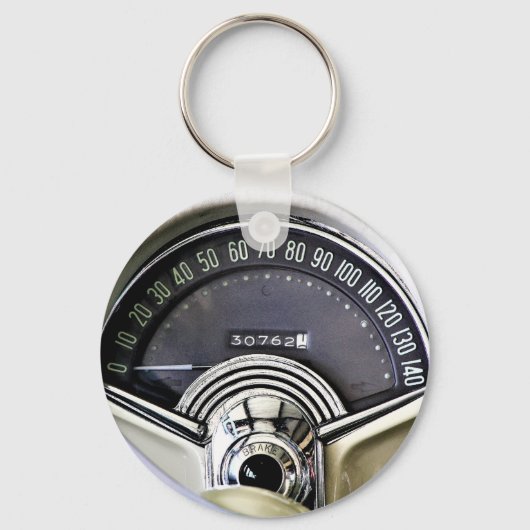 1957 Classic Sports Car Speedometer Schlüsselanhänger (Vorderseite)