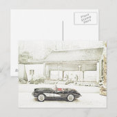 1957 Corvette Convertible Postkarten (Vorne/Hinten)