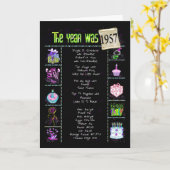 1957 Geburtstag Spaß Trivia Fakten Karte (Gelbe Blume)