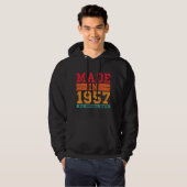 1957 Geburtstag Vintages Sprichwort Hoodie (Vorne ganz)