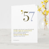 1957 Geburtstags-Spaß-Tatsachen Karte (Gelbe Blume)