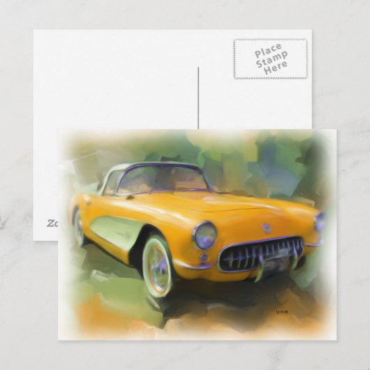 1957 Korvette Postkarte (Vorne/Hinten)