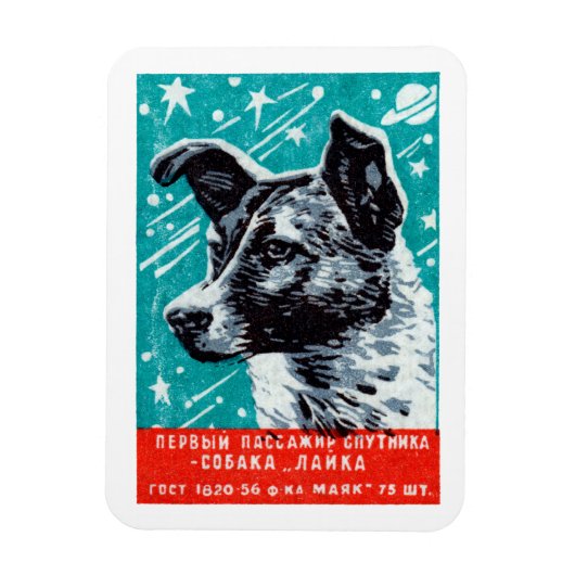 1957 Laika der Weltraumhund Magnet (Vertikal)