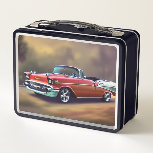 1957 Lunch-Box für klassisches Autometall Metall Brotdose (Rückseite)