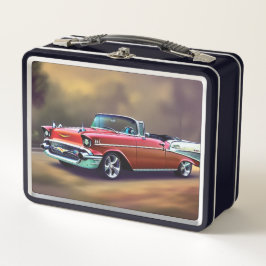 1957 Lunch-Box für klassisches Autometall Metall Brotdose
