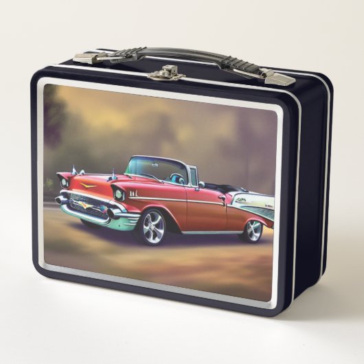 1957 Lunch-Box für klassisches Autometall Metall Brotdose (Vorderseite)
