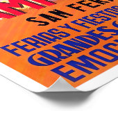 1957 Pamplona Spanien Jahrgang Reise Poster (Ecke)