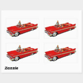 1957 Plymouth Belvedere Cabriolet Rechteckiger Aufkleber (Blatt)