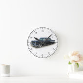 1957 schwarze 4-Türklassiker-Uhr Runde Wanduhr (Zuhause)