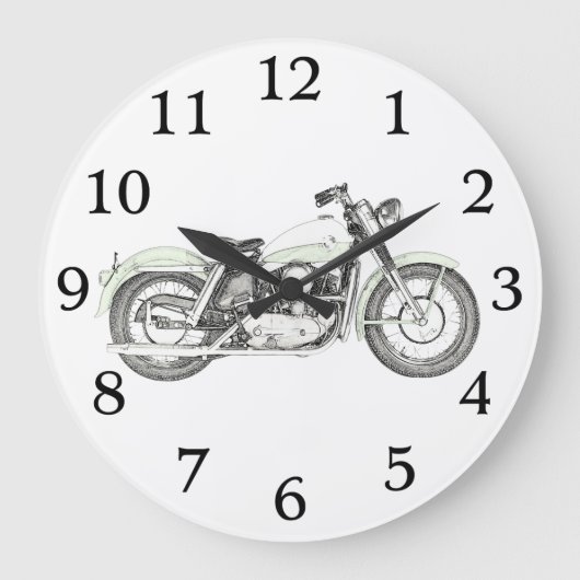 1957 Sportster Motorrad Große Wanduhr (Vorderseite)