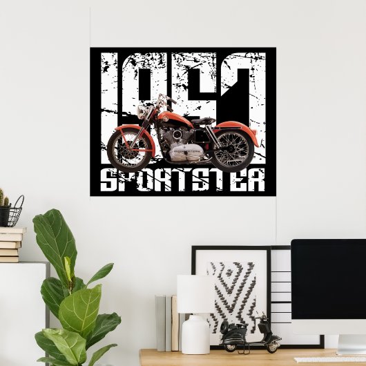1957 Sportster Poster (Heimbüro)