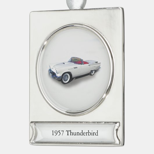 1957 Thunderbird-Banner Banner-Ornament Silber (Links)