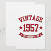 1957 Vintag bis perfekt Briefpapier (Vorne/Hinten)