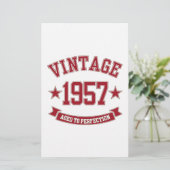 1957 Vintag bis perfekt Briefpapier (Stehend Vorderseite)