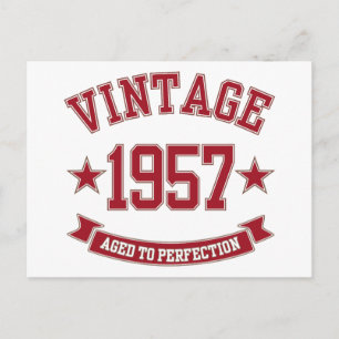 1957 Vintag bis perfekt Postkarte