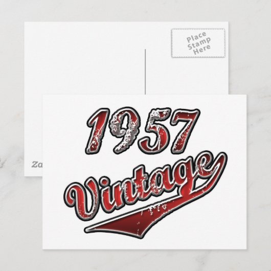 1957 Vintag Postkarte (Vorne/Hinten)