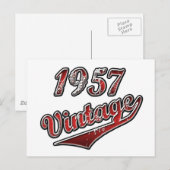 1957 Vintage Postkarte (Vorne/Hinten)