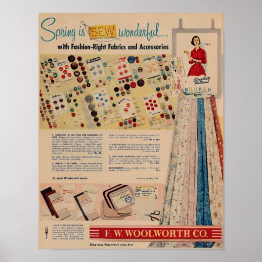 1957 Woolworth Ad Poster (Vorne)