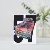 1957er Chevy Postkarte (Stehend Vorderseite)