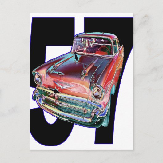 1957er Chevy Postkarte (Vorderseite)