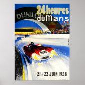 1958 24h Le Mans Grand Prix Automobilrennen Poster (Vorne)