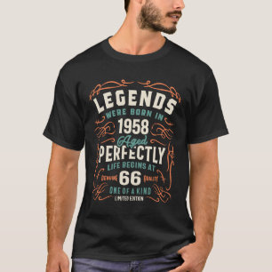 1958 66. Geburtstagsgeschenke 66 Jahre alte Männer T-Shirt