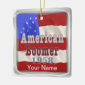 1958 Baby Boomer Geburtstag Zollschmuck Keramikornament (Links)